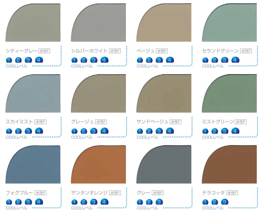 アレスクール2液Fの色見本