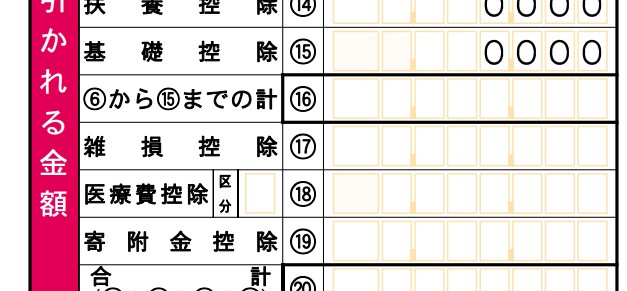 確定申告書における雑損控除